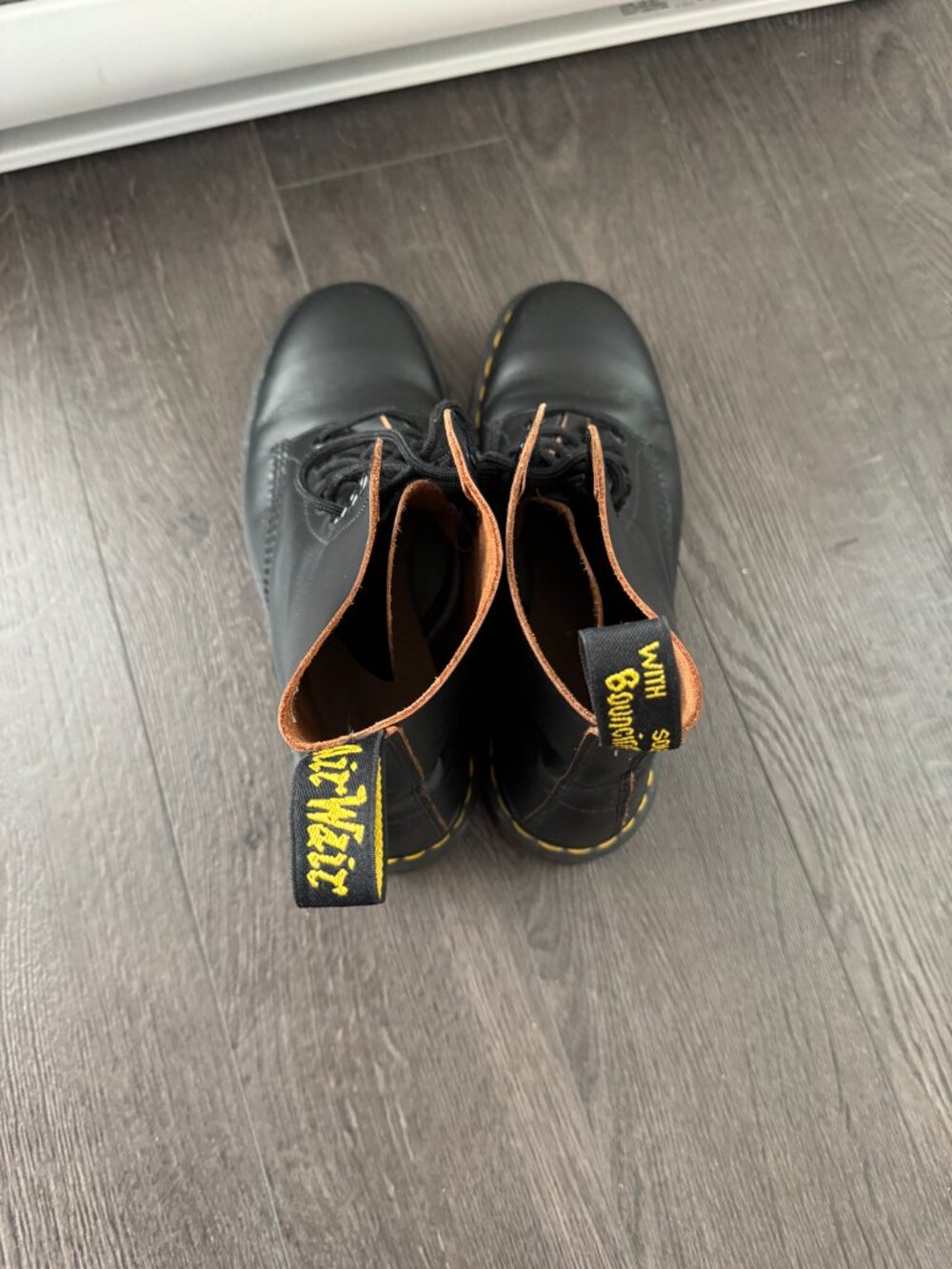 DOC MARTENS 1460 BLACK BOOT SIZEUS 9 MENS MADE IN ENGLAND - Picture 13 of 16